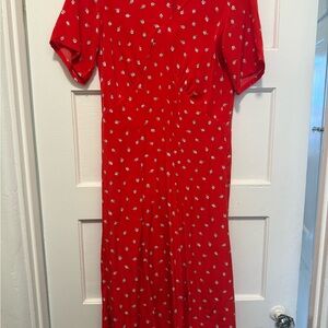 Amour Vert Scarlet Floral Midi Dress